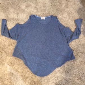 Black bead cold shoulder top